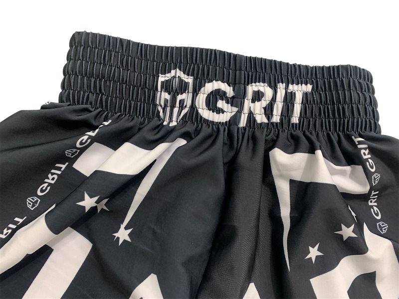 GRIT��LUTADOR 2603 BK STRETCH FABRIC MUAY THAI SHORTS ���å��ѥ�� ���ȥ�å�����