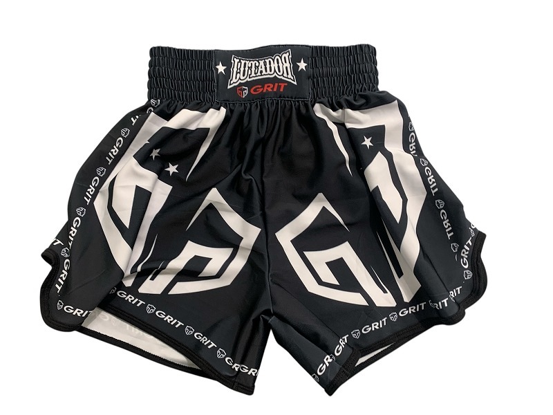 GRIT��LUTADOR 2603 BK STRETCH FABRIC MUAY THAI SHORTS ���å��ѥ�� ���ȥ�å�����