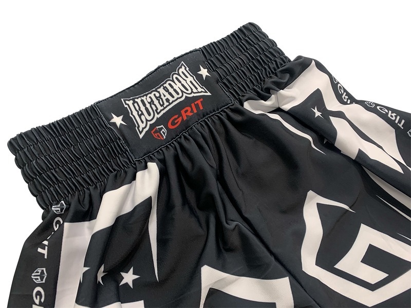 GRIT��LUTADOR 2603 BK STRETCH FABRIC MUAY THAI SHORTS ���å��ѥ�� ���ȥ�å�����