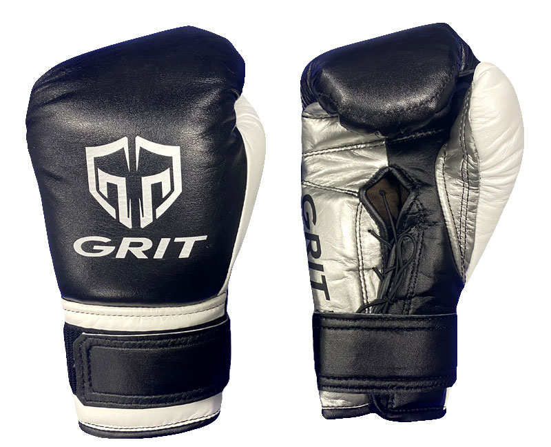 GRIT PROFESSIONAL VELCRO BOXING GLOVES 2311 BK/WH/SLHigh spec model