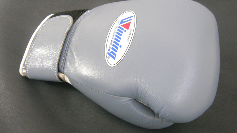 WINNING PROFESSIONAL TYPE BOXING GLOVES GRAY SILVER