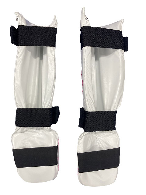 FLOWER SHIN GUARD WHITE 2205 SAKURA EMBROIDERY��LEATHER��