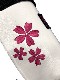 FLOWER SHIN GUARD WHITE 2205 SAKURA EMBROIDERY��LEATHER��