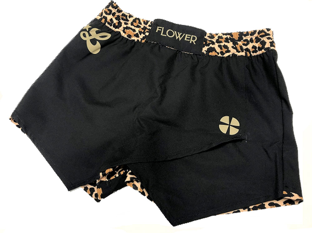 FLOWER LUTADOR FIGHT SHORTS 2205 LEOPARD BK