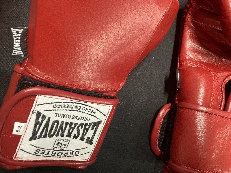 CASANOVA BOXING GLOVES red ボクシンググローブ カサノバ ベルクロ 競技別商品,キックボクシング&ムエタイ
