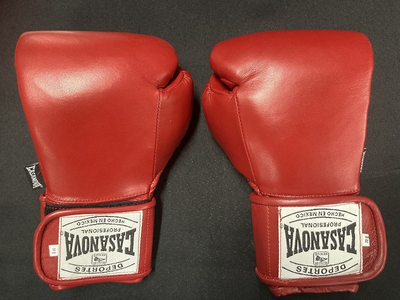 CASANOVA BOXING GLOVES red ボクシンググローブ カサノバ ベルクロ 競技別商品,キックボクシング&ムエタイ