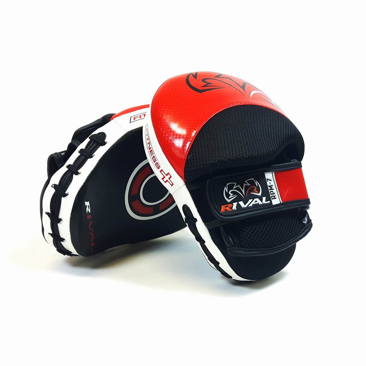 RIVAL RPM7 FITNESS PLUS PUNCH MITTS RED BLACK