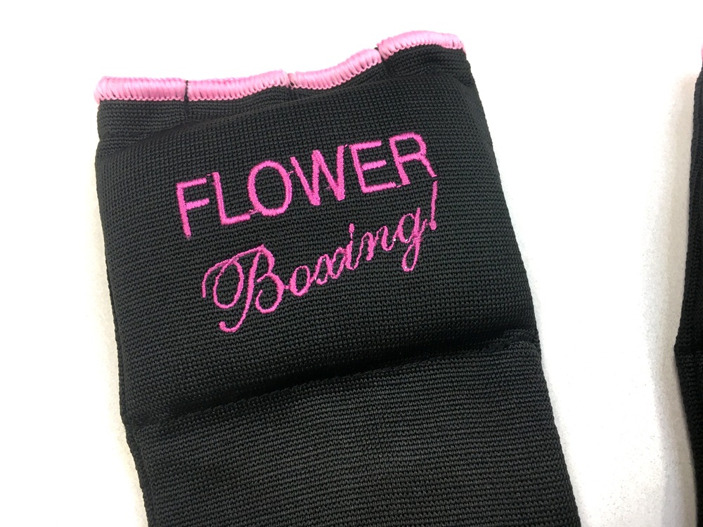 FLOWER GEL INNER GLOVE BK/PNK