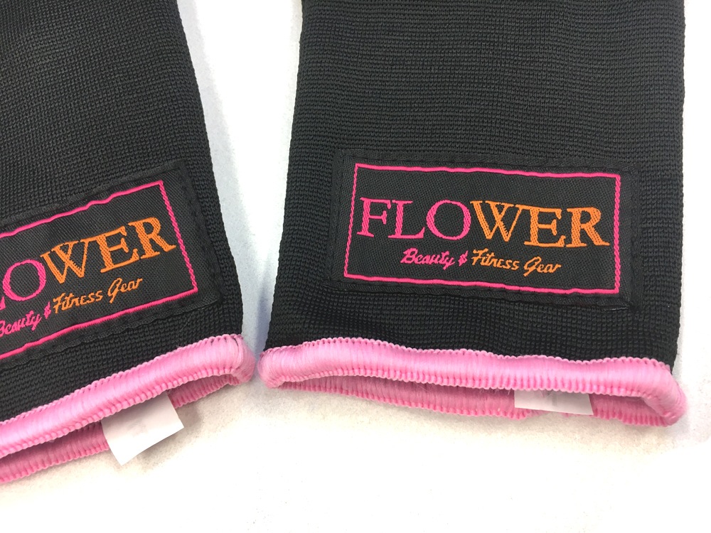 FLOWER GEL INNER GLOVE BK/PNK