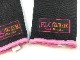 FLOWER GEL INNER GLOVE BK/PNK