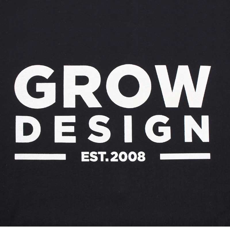 GROW Design ロゴTシャツ NEW ERAボディ S M L 半袖Tシャツ