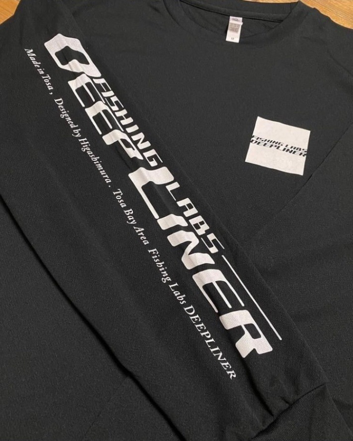 ディープライナー ロングTシャツ Lサイズ ネイビー色 レッド