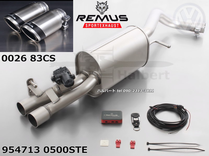 レムス マフラー 954513 0300 + 954713 0500STE + 0026 83CS