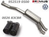 ������͢���ʡ�REMUS Axle-back system�ڥ�ॹ ���ݡ��ĥޥե顼 ��84 ���ȥ꡼�ȥ졼�� �֥�å��������� W �åե��륯������� �ݥ� AW 2.0 GTI��Volkswagen Polo��952519 0500 + 0026 83CBR�ۡ�����̵������Ź��ô��