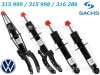 ��SACHS Damper�ۥ��å��� ����å����֥����С��åե��륯������� �ȥ����쥰 7P�ڥե���ȡ��ꥢ����ʬ���åȡ�Volkswagen Touareg��315 999��315 998��316 286�ۡ�����̵����