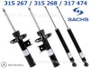 ��SACHS Damper�ۥ��å��� ����å����֥����С� ����ե����ȡå�륻�ǥ��٥�� A���饹 W176 A180 / A250 B���饹 W246 B180 / B250�ڥե���ȡ��ꥢ����ʬ���åȡ�Mercedes-Benz W176 / W246��315 267��315 268��317 474�ۡ�����̵������Ź��ô��