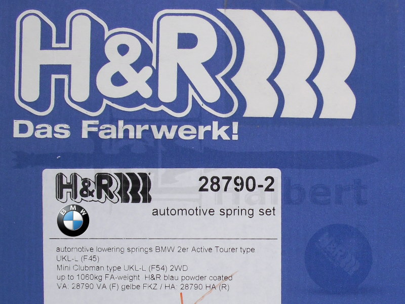 ��H&R Sport Springs��H&R ���ݡ��ĥ��ץ�� 28790-2��BMW X���꡼�� X1 F48 sDrive18i 2WD��BMW X1 F48�ۡ�28790-2�ۡ�����̵������Ź��ô��