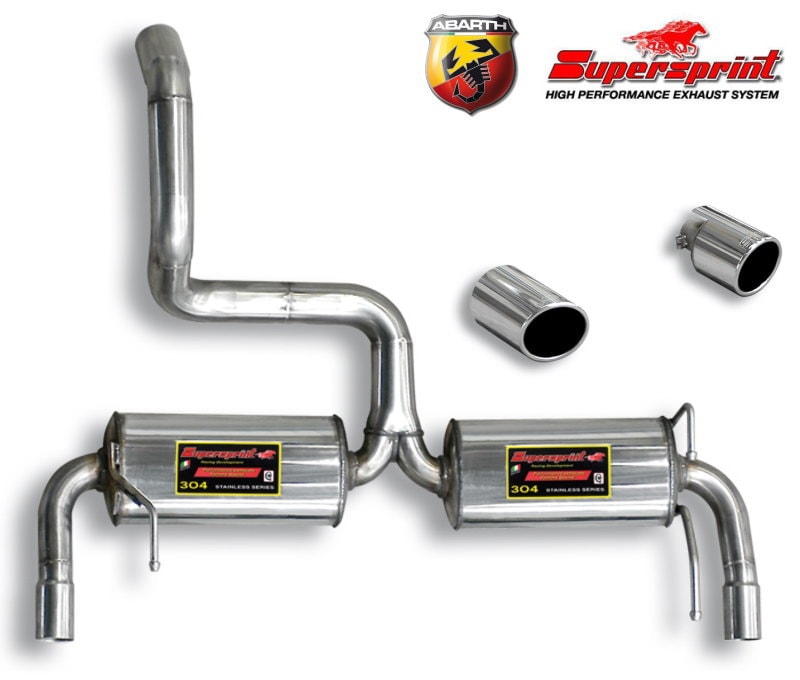 Supersprint ストリートシステムフルエキゾーストFIAT ABARTH スーパースプリント マフラー 816004 / 816024 【正規輸入品
