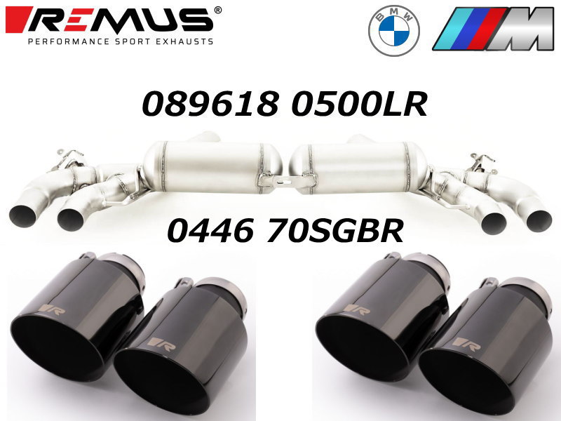 ������͢���ʡ�REMUS Axle Back System�ڥ�ॹ ���ݡ��ĥޥե顼 ��102 ���󥰥� ���ȥ졼�ȥ��å� �֥�å� W ������BMW 5���꡼�� ������ F90 M5�ۡ�089618 0500LR + 0446 70SGBR�ۡ�����̵������Ź��ô��