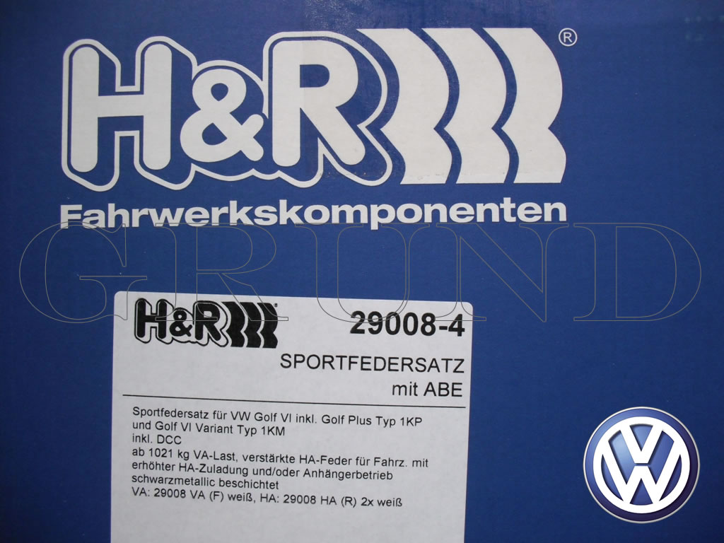H&R ダウンサス 29008-4【H&R Sport Springs】 H&R スポーツスプリング