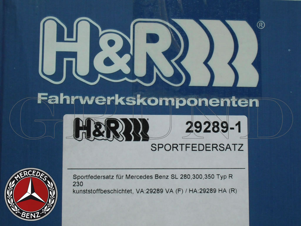 ��H&R Sport Springs��H&R ���ݡ��ĥ��ץ�� 29289-1�å�륻�ǥ��٥�� SL���饹 R230 SL350��Mercedes-Benz R230 SL350�ۡ�29289-1�ۡ�����̵������Ź��ô��