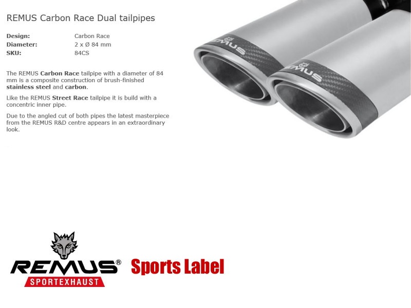 レムス マフラー 087112 1584CS【正規輸入品】REMUS Sports Label