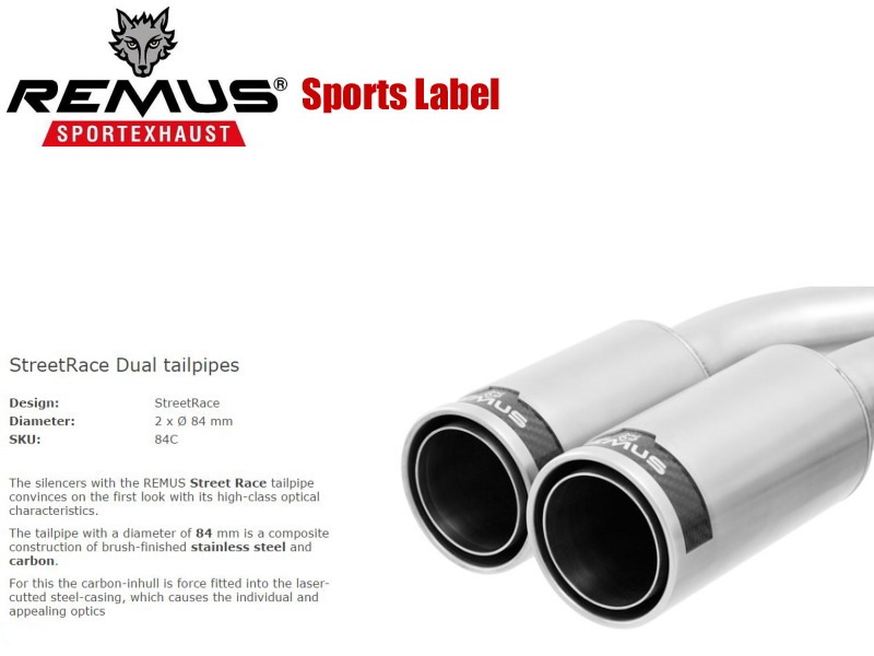 レムス マフラー 087612 1584C + AD0153【正規輸入品】REMUS Sports