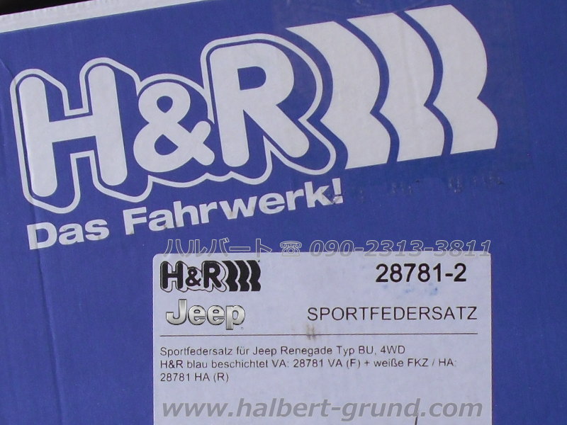 ������λ�����ס�H&R Sport Springs�ۥ��ݡ��ĥ��ץ�󥰡å����� ��ͥ����� �ȥ쥤��ۡ��� 4WD��Jeep Renegade Trailhawk BU24�ۡ�28781-2�ۡ�����̵������Ź��ô��