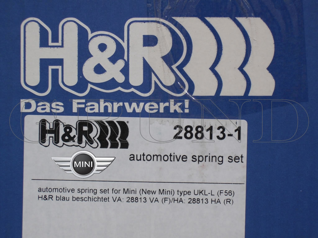 H&R ダウンサス 28813-1【H&R Sport Springs】スポーツスプリング