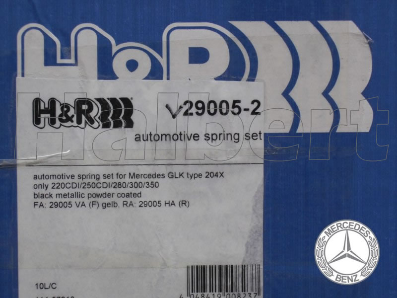 ��H&R Sport Springs 29005-2�ۥ��ݡ��ĥ��ץ�󥰡å�륻�ǥ��٥�� GLK���饹 X204 GLK300 / GLK350��Mercedes-Benz X204�ۡ�29005-2�ۡ�����̵������Ź��ô��