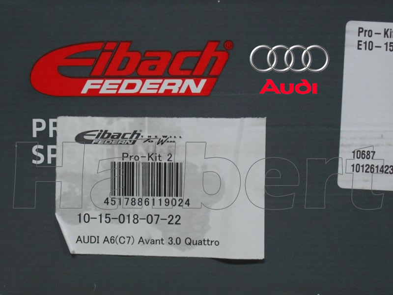������͢���ʡۡ�Eibach PRO-KIT�ۥ����Хå� �ץ����å� 10-15-018-07-22 �����륹�ץ�󥰡å����ǥ� A6 4G ���Х�� 3.0TFSI ����ȥ���Audi A6 C7 Avant quattro�ۡ�10-15-018-07-22�ۡ�����̵������Ź��ô��