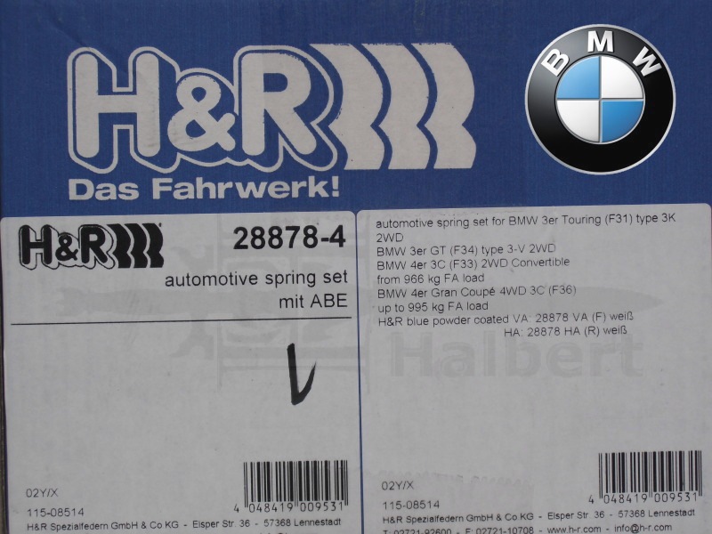 H&R Sport Springsۥݡĥץ󥰡BMW 4꡼ ֥ꥪ 435i / 440iBMW F33ۡ28878-4̵ۡ