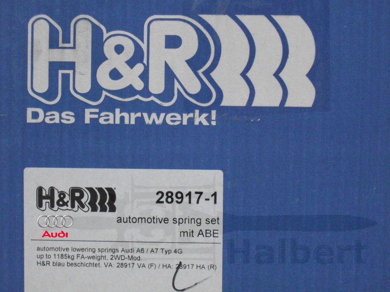 ��H&R Sport Springs��H&R ���ݡ��ĥ��ץ�� 28917-1�å����ǥ� A6 C7 ������ 1.8TFSI / 2.0TFSI 2WD��Audi A6 4G Sedan�ۡ�28917-1�ۡ�����̵������Ź��ô��
