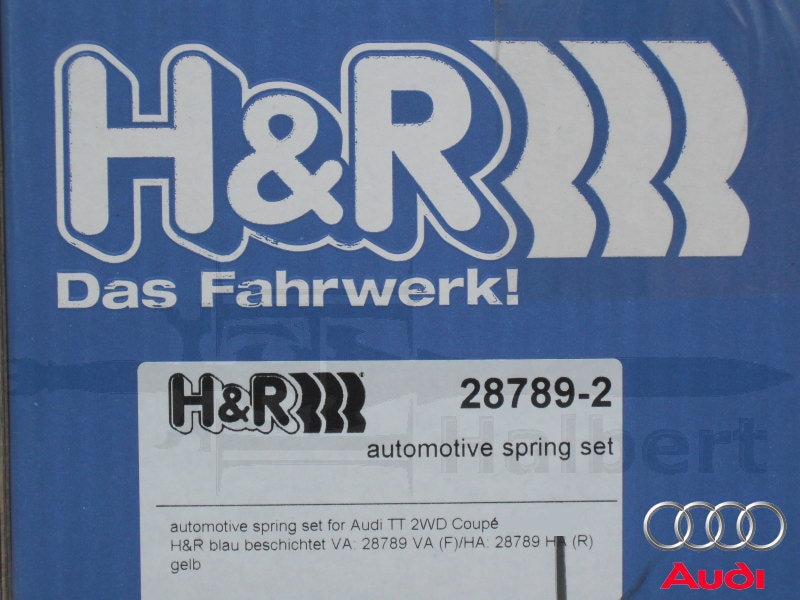 H&R ダウンサス 28789-2【H&R Sport Springs】スポーツスプリング