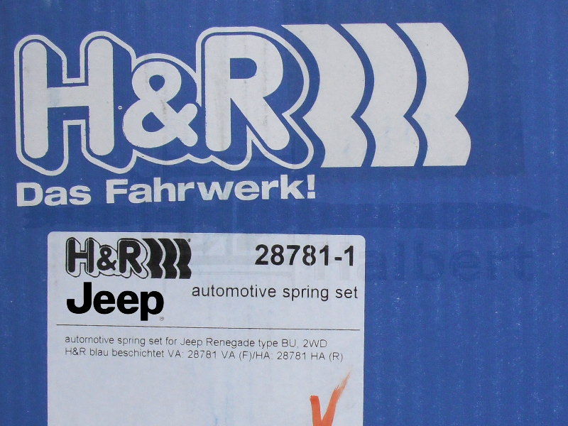 ��H&R Sport Springs��H&R ���ݡ��ĥ��ץ�� 28781-1�å����� ��ͥ����� ���󥸥��塼�� & ��ߥƥå� 2WD��Jeep Renegade LONGITUDE / LIMITED BU 13/14 BV13PM�ۡ�28781-1�ۡ�����̵������Ź��ô��