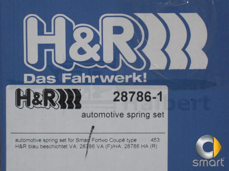 ��H&R Sport Springs�ۥ��ݡ��ĥ��ץ�󥰡å��ޡ��� �ե����ġ� ������ 453 1.0 / 0.9 �����ܡ�Smart fortwo 453�ۡ�28786-1�ۡ�����̵������Ź��ô��