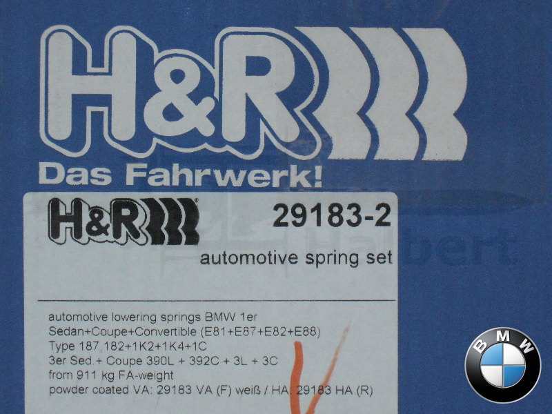 H&R ダウンサス 29183-2【H&R Sport Springs】スポーツスプリング