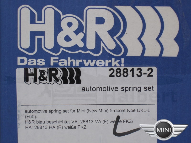 ��H&R Sport Springs��H&R ���ݡ��ĥ��ץ�� 28813-2�åߥ� F57 ����С����֥� �����ѡ� / �����ѡ�S / ����󥯡��ѡ��������MINI F57 Cooper / John Cooper Works�ۡ�28813-2�ۡ�����̵������Ź��ô��