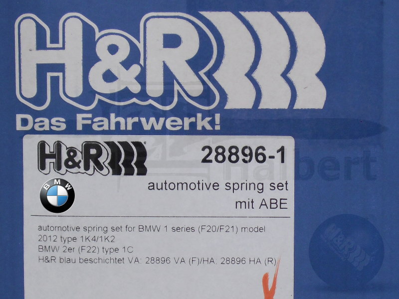 ��H&R Sport Springs��H&R ���ݡ��ĥ��ץ�� 28896-1��BMW 2���꡼�� F22 ������ 220i / F23 ���֥ꥪ�� 220i��28896-1�ۡ�����̵������Ź��ô��