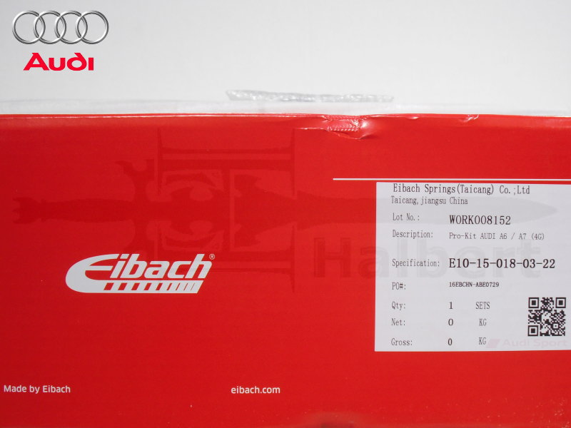 ������͢���ʡۡ�Eibach PRO-KIT�ۥ����Хå� �ץ����å� 10-15-018-03-22 �����륹�ץ�󥰡å����ǥ� A6 4G ������ 3.0TFSI ����ȥ���Audi A6 C7 Sedan�ۡ�10-15-018-03-22�ۡ�����̵������Ź��ô��