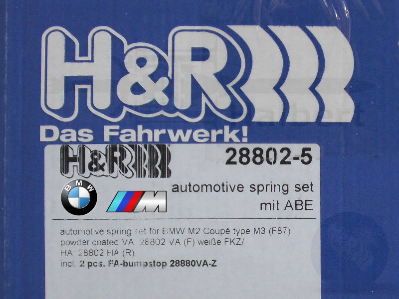 H&R ダウンサス 28802-5【H&R Sport Springs】スポーツスプリング｜BMW