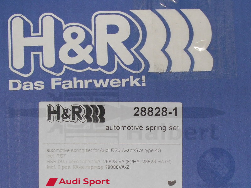 H&R ダウンサス 28828-1【H&R Sport Springs】スポーツスプリング
