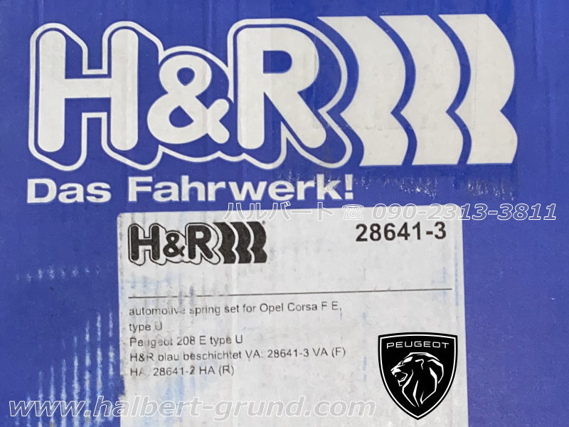 H&R ダウンサス 28641-3【H&R Sport Springs】スポーツスプリング ...