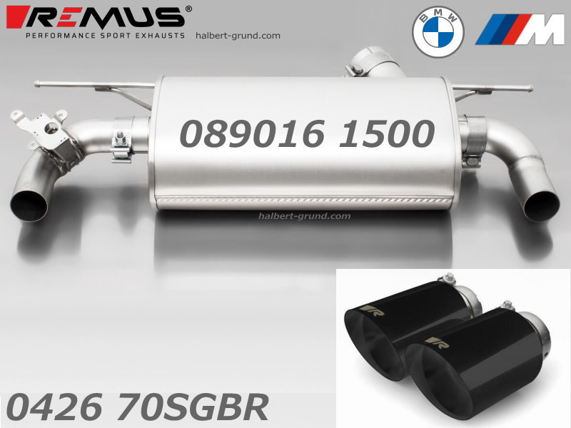 ������͢���ʡ�REMUS Axle-back system�ڥ�ॹ ���ݡ��ĥޥե顼 ��102 ���󥰥� ���ȥ졼�ȥ��å� �֥�å�������BMW 1���꡼�� F20 M140i�ۡ�089016 1500 + 0426 70SGBR�ۡ�����̵������Ź��ô��
