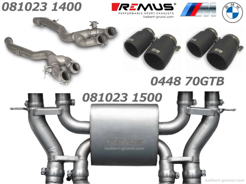 ������͢���ʡ�REMUS Axle-Back-system�ڥ�ॹ �ꥢ�ޥե顼 ��102 GT ������ �֥�å� W ������BMW 2���꡼�� M2 G87�ۡ�081023 1400 + 081023 1500 + 0448 70GTB�ۡ�����̵������Ź��ô��