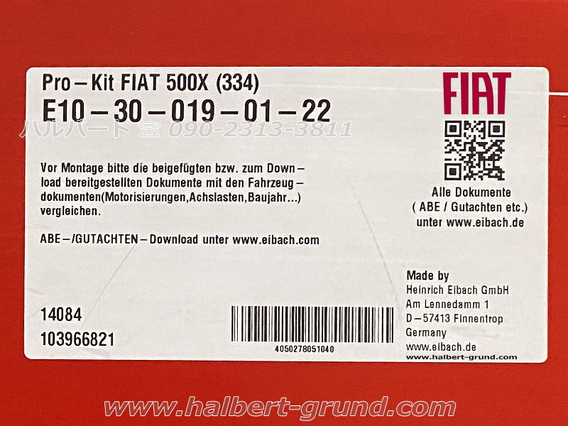 ������͢���ʡ�Eibach PRO-KIT�ڥ����Хå� �ץ����å� 10-30-019-01-22 �����륹�ץ�󥰡åե����å� 500X 2WD��FIAT��10-30-019-01-22�ۡ�����̵������Ź��ô��
