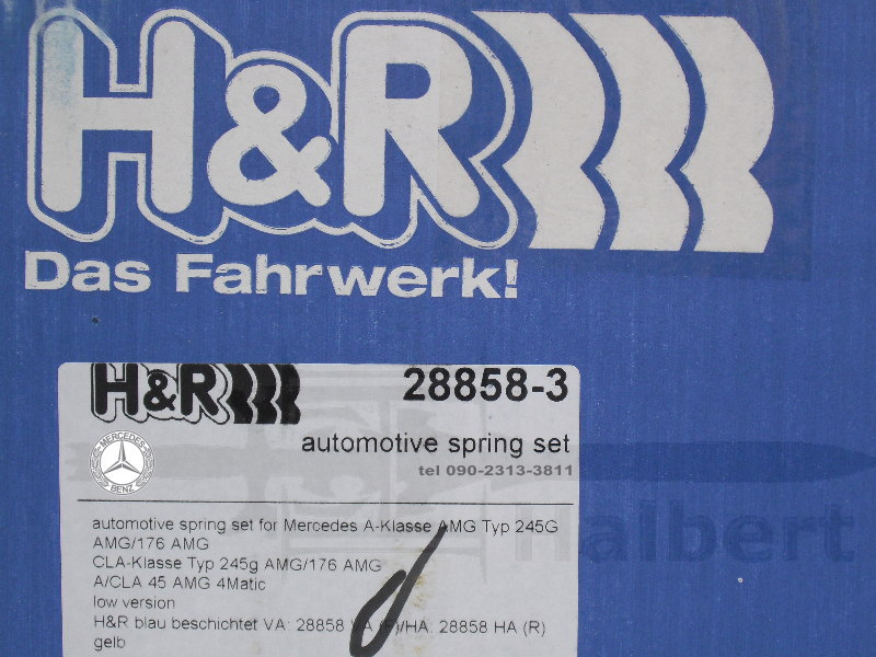 H&R ダウンサス 28858-3【H&R Sport Springs】スポーツスプリング