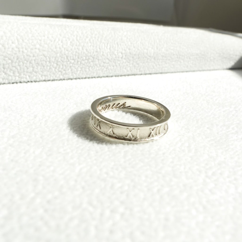 ローマ数字リング　4㎜幅