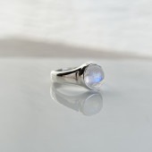 ホワイトラブラドライト　シルバーリング