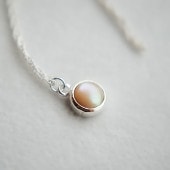 夜光貝6mmルース　フラワーオブライフネックレスSV925